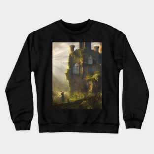 Overgrown Castle Ruins at Golden Hour Crewneck Sweatshirt